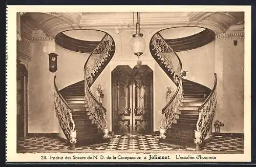 AK Jolimont, Institut des Soeurs de N.D. de la Compassion, l`escalier d`honneur