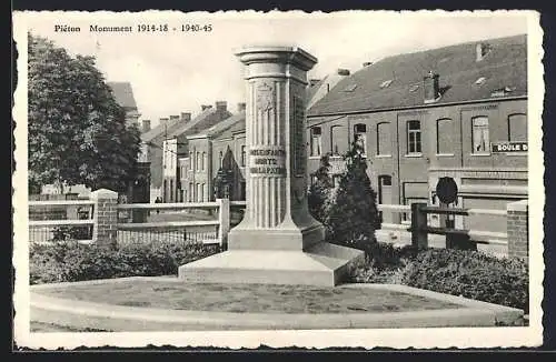 AK Piéton, Monument 1914-18-1940-45