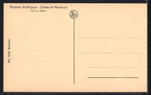 AK Mariemont, Château de Mariemont, Salle de Marbre
