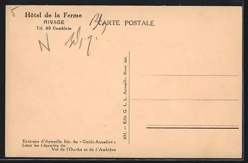 AK Comblain, Rivage, Vue panoramique du quartier de la Station