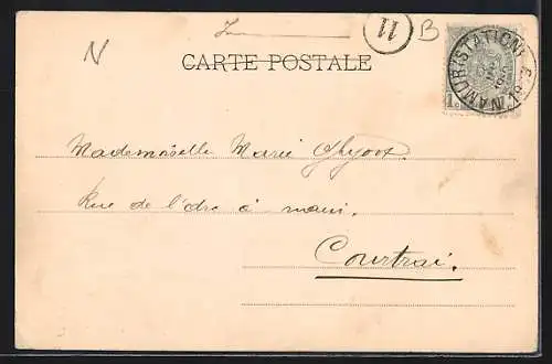 AK Mont-sur-Meuse, Une vue vers Godinne