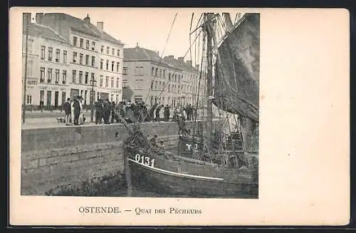 AK Ostende, Quai des Pêcheurs