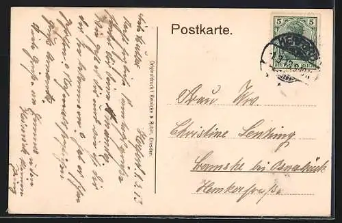AK Herford, Hansabrücke mit Fluss