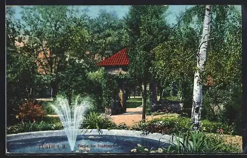 AK Fürth i. B., Partie im Stadtpark