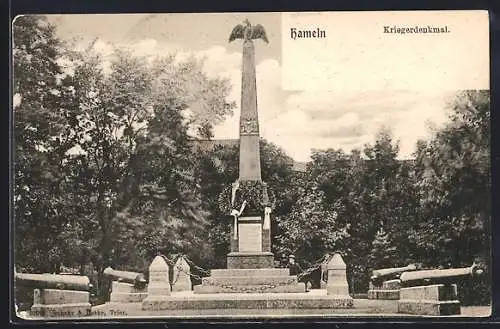 AK Hameln, Blick auf das Kriegerdenkmal