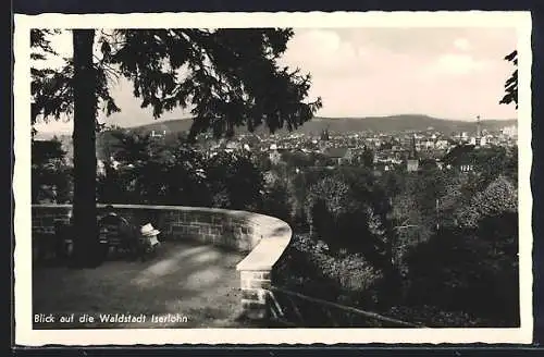 AK Iserlohn, Blick auf den Ort von einer Aussichtsplattform aus