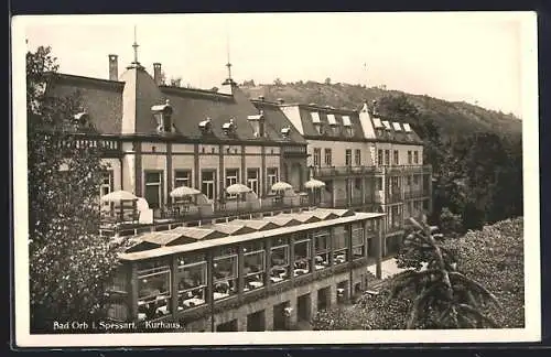 AK Bad Orb i. Spessart, Kurhaus aus der Vogelschau