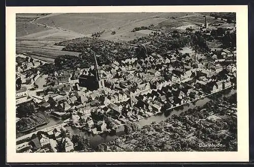 AK Buxtehude, Gesamtansicht vom Flugzeug aus