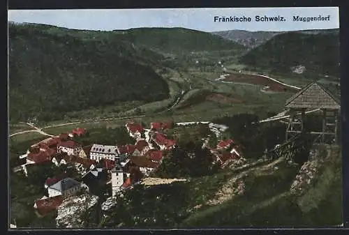 AK Muggendorf /Fränkische Schweiz, Ortsansicht aus der Vogelschau