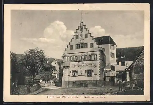 AK Pfaffenweiler / Breisgau, Blick zum Gasthaus zur Stube