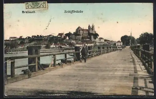 AK Breisach, Totalansicht mit Schiffbrücke