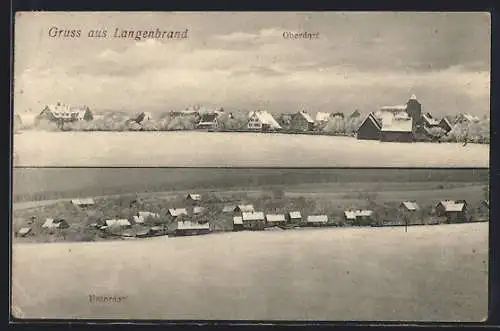 AK Langenbrand / Murgtal, Ober- und Unterdorf