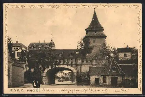 AK Ulm / Donau, Partie am Zundeltor