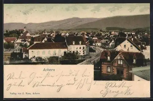 AK Achern, Strassenpartie am Ortseingang