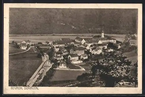 AK Beuron, Ortsansicht mit Kloster
