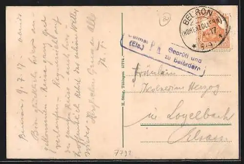 AK Beuron, Ortsansicht mit Kloster