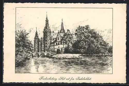 Künstler-AK Frederiksborg, Slot set fra Indelukket