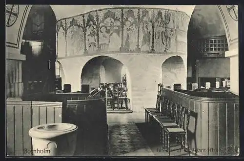 AK Bornholm, Interior af Osterlars Kirke