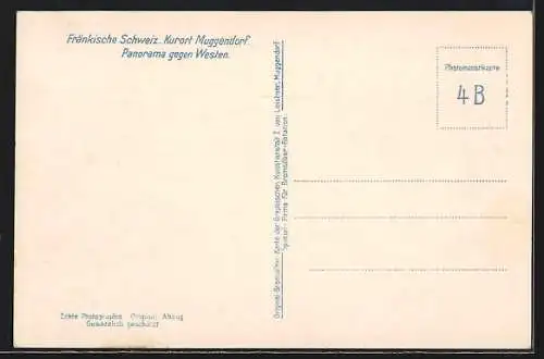 AK Muggendorf /Fränkische Schweiz, Panorama gegen Westen