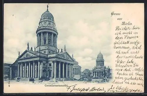 AK Berlin, Blick auf den Gendarmenmarkt