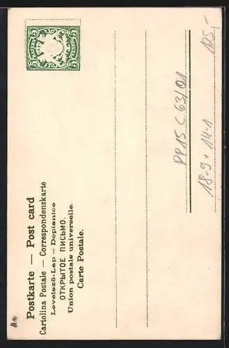 AK Ganzsache PP15 C63 /01: Nürnberg, 19. Congress der allgem. Radfahrer Union 1904, Fahrradfahrer und Wappen