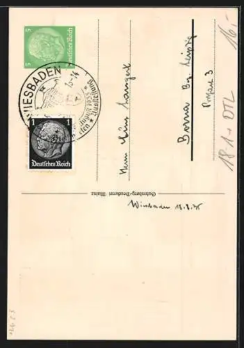Künstler-AK Mainz, 41. Deutscher Philatelistentag 1935, Ganzsache