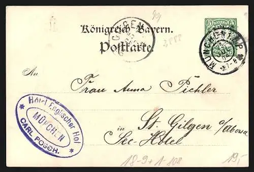 AK 80. Geburtstag von Prinzregent Luitpold, Porträt und Wappen, Ganzsache