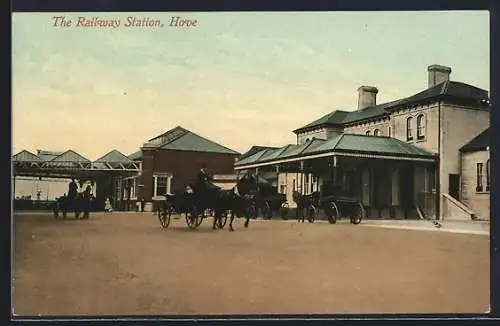 AK Hove, The Railway Station, Bahnhof