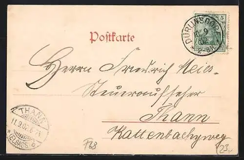 AK Liebsdorf, Gasthaus A. Willig, Postagentur Josef Maurer und die Kirche