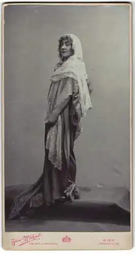 Fotografie Hans Makart, Wien, Stella Hohenfels als Monna Vanna, 1903, Freifrau von Hohenfels-Berger
