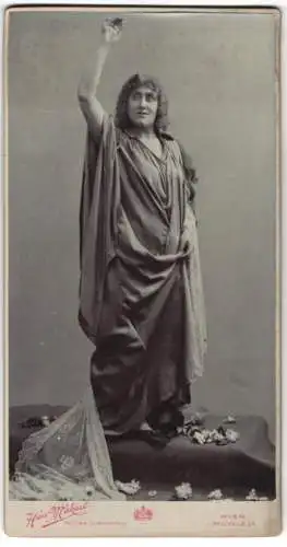 Fotografie Hans Makart, Wien, Schauspielerin Stella Hohenfels als Monna Vanna, Freifrau von Hohenfels-Berger, 1903