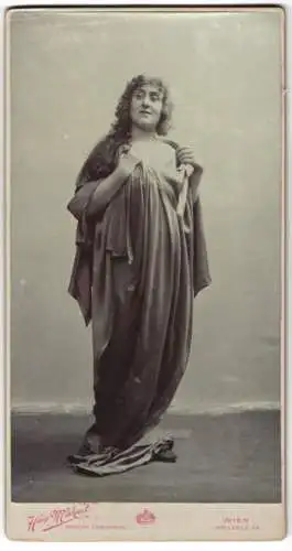 Fotografie Hans Makart, Wien, Schauspielerin Stella Hohenfels als Monna Vanna, Freifrau Hohenfels-Berger, 1903