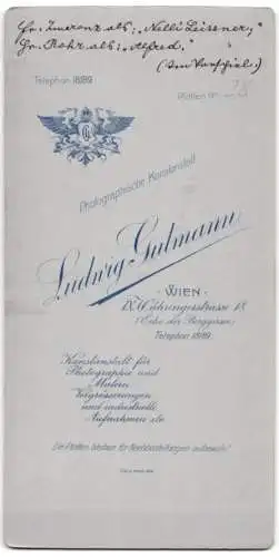 Fotografie Ludwig Gutmann, Wien, Schauspielerin Mizzi Zwerenz und Max Rohr im Stück Künstlerblut