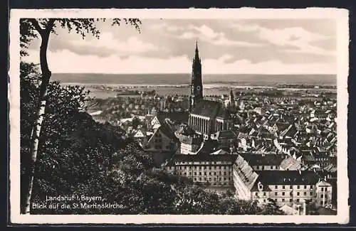 AK Landshut i. Bayern, Blick auf die St. Martinskirche