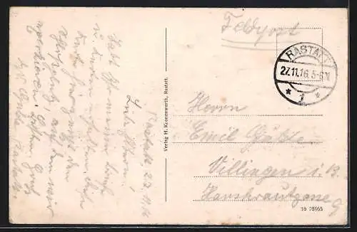 AK Rastatt, Ansicht vom Schloss