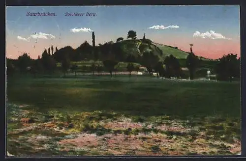 AK Saarbrücken, Blick zum Spicherer Berg