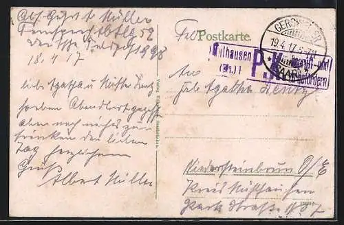 AK Saarbrücken, Blick zum Spicherer Berg