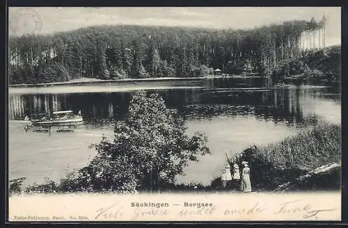 AK Säckingen, Boot auf dem Bergsee