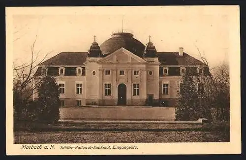 AK Marbach a. N., Schiller-National-Denkmal, Eingangseite