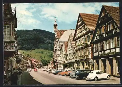 AK Wolfach /Schwarzwald, Ortspartie mit Fachwerkhäusern