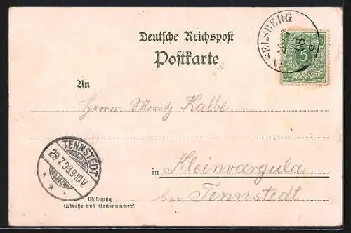 Lithographie Inselsberg, Gothaischer Gasthof, Preussischer Gasthof, Tanzbuche