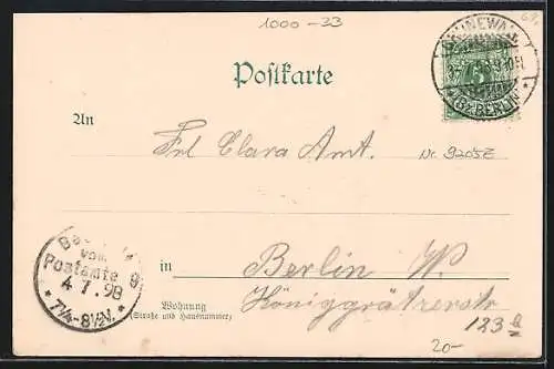 AK Berlin-Grunewald, Gasthaus Hundekehle - Gartenansicht