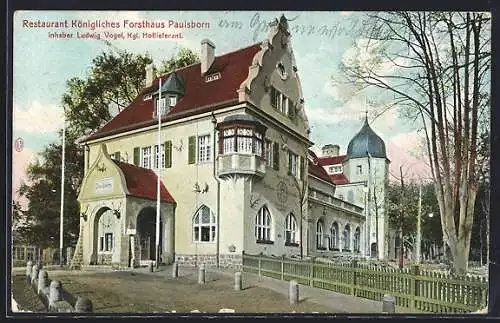 AK Berlin-Grunewald, Restaurant Königliches Forsthaus Paulsborn, Inh. Ludwig Vogel