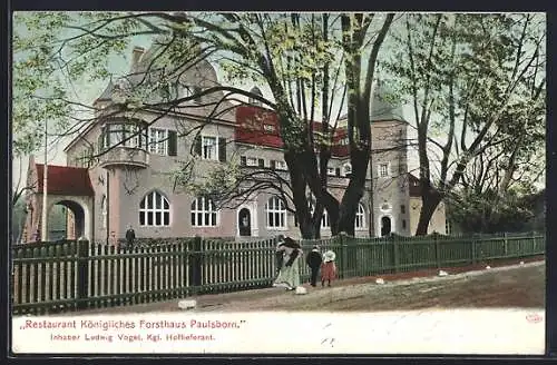 AK Berlin-Grunewald, Gasthaus Königliches Forsthaus Paulsborn