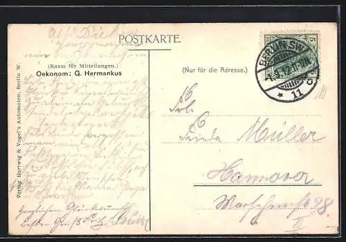 AK Berlin-Kreuzberg, Gasthaus Habel`s Brauerei v. L. Pahl, Bergmannstrasse 5-7, Innenansicht