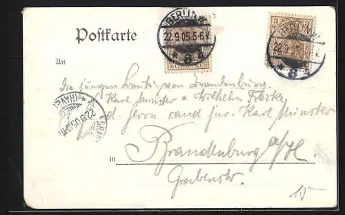 AK Berlin, Restaurant Rothenburger Krug, Inh. Otto Dehmel und C. v. Hilvétý, Friedrichstrasse 99