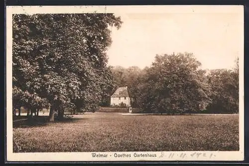 AK Weimar, Goethe`s Gartenhaus