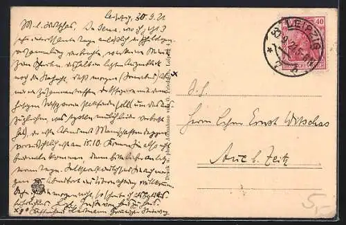 AK Jena, Markt mit Denkmal