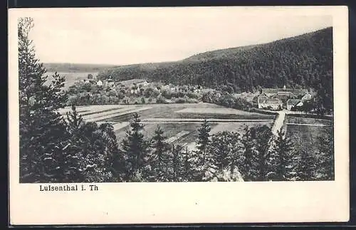 AK Luisenthal i. Th., Ortsansicht mit Umgebung