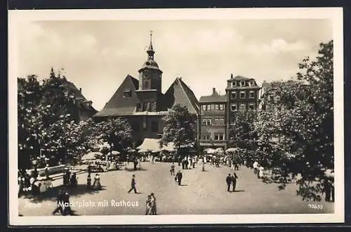 AK Jena, Marktplatz mit Rathaus